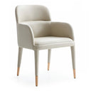 Cortina - Modern Beige Eco-Leather Dining Arm Chair