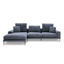 Corwith - Modern Blue Fabric Left Facing Sectional Sofa