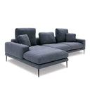 Corwith - Modern Blue Fabric Left Facing Sectional Sofa