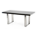 Courtland Modern Stainless Steel Dining Table