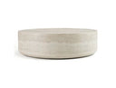 Cozad - Modern Faux Travertine Round Coffee Table