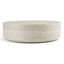 Cozad - Modern Faux Travertine Round Coffee Table