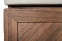Amos Modern Concrete & Acacia Wine Cabinet