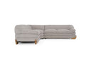 Crockett - Modern Light Grey Fabric Sectional Sofa