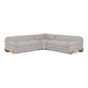 Crockett - Modern Light Grey Fabric Sectional Sofa