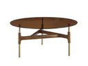 Kodiak - Glam Clear Glass and Gold Glass Coffee Table