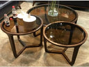 Lassen - Modern Glass & Walnut Coffee Table