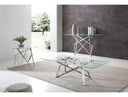 Paxton - Modern Glass + Rosegold Console Table