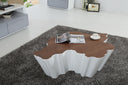 Cottonwood Modern Walnut & White Coffee Table
