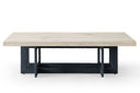 CT8963 - Natural Oak + Black Metal Coffee Table