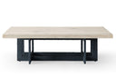 CT8963 - Natural Oak + Black Metal Coffee Table