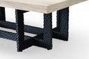 CT8963 - Natural Oak + Black Metal Coffee Table
