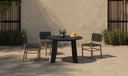 Delta Round Outdoor Dining Table Black