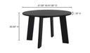 Delta Round Outdoor Dining Table Black