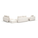 Overlap Sectional - 5-Piece Right-Facing - Crème Travertine by Caracole, view 3