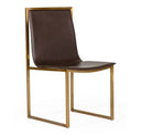 Pike - Modern Black Ash & Brass Dining Table