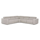 Dalton - Modern Italian Light Grey Leather Sectional + Recliners