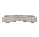 Dalton - Modern Italian Blue Leather Sectional Sofa + Recliners