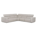 Dalton - Modern Italian Light Grey Leather Sectional + Recliners