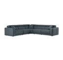 Dalton - Modern Italian Light Grey Leather 3-Seat Sofa + 2 Recliners