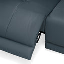 Dalton - Modern Italian Blue Leather Sectional Sofa + Recliners