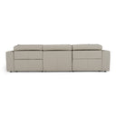 Dalton - Modern Italian Light Grey Leather 4-Seat Sofa + 2 Recliners
