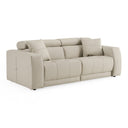 Dalton - Modern Italian Light Grey Leather 3-Seat Sofa + 2 Recliners