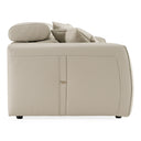 Dalton - Modern Italian Light Grey Leather 3-Seat Sofa + 2 Recliners