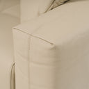 Nizza - Modern Oyster Leather Sectional Sofa + Recliners