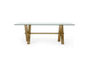 Dandy - Modern Golden & Glass Dining Table