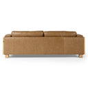 Danson - Modern Tan Leather + Wicker Sofa