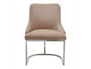 Chandler - Modern Black Velvet & Black Stainless Steel Dining Chair