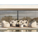 Onza - Outdoor White Medium End Table w/ Solar Light