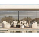 Onza - Outdoor White End Table w/ Solar Light