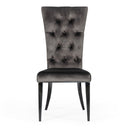 Darley - Transitional Grey Velvet Dining Chair Set of 2