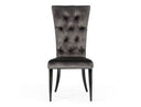 Mills - Modern Black Velvet Rosegold Dining Chair Set of 2