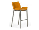 Dave - Modern Orange Leatherette Bar Stool (Set of 2)