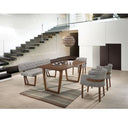 Jordan Modern Walnut & Grey Dining Set