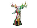 Deer Head Multicolor Geometric Sculpture