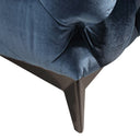 Delilah Modern Blue Fabric Loveseat