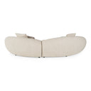 Delvan - Contemporary Beige Fabric Right Facing Chaise Sectional Sofa