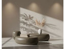 Denny - Modern Grey Concrete Large Oval Coffee Table