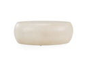 Denny - Modern Beige Fiberform Oval Coffee Table