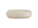 Denny - Modern Beige Fiberform Large Oval Coffee Table