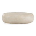 Denny - Modern Beige Fiberform Large Oval Coffee Table