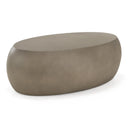 Denny - Modern Grey Fiberform Oval Coffee Table
