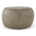 Denny - Modern Grey Fiberform Oval Coffee Table