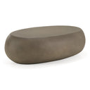 Denny - Modern Grey Fiberform Large Oval Coffee Table
