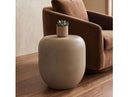 Denny - Modern Beige Fiberform Large Oval Coffee Table