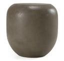 Denny - Modern Beige Concrete Oval Coffee Table